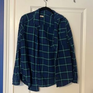Hollister Green and Blue Flannel size small
